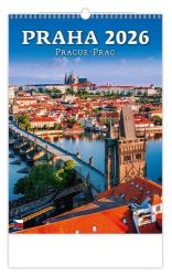Kalendář nástěnný 2026 - Praha/Prague/Prag - Nástěnné kalendáře Praha 2026 - nástěnný kalendář