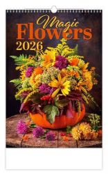 Kalendář nástěnný 2026 - Magic Flowers - Nástěnné kalendáře Magic Flowers 2026 - nástěnný kalendář
