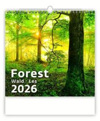 Kalendář nástěnný 2026 - Forest/Wald/Les - Nástěnné kalendáře Les 2026 - nástěnný kalendář