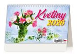 Kalendář stolní 2026 - Květiny - Stolní kalendáře Květiny 2026 - stolní kalendář