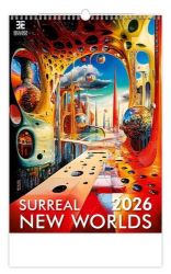 Kalendář nástěnný 2026 - Surreal Worlds - Nástěnné kalendáře Surreal New Worlds 2026 - nástěnný kalendář