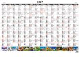 Kalendář nástěnný 2027 - Plánovací roční mapa A1 obrázková
