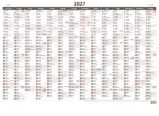 Kalendář nástěnný 2027 - Plánovací roční mapa A1 bezobrázková