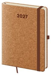 Diář 2027 denní A5 Cork - Diáře podle dnů Denní diář 2027 A5 Cork s poutkem