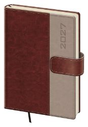 Diář 2027 denní A5 Classic s magnetem - hnědá