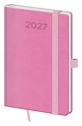 Diář 2027 týdenní kapesní Print Pop - růžová - Kapesní diáře Kapesní diář 2027 A6 Print Pop růžový