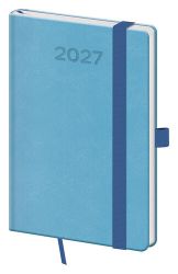Kapesní diář 2027 A6 Print Pop světle modrý