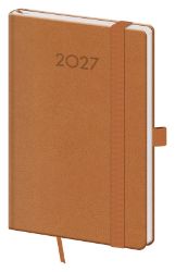 Diář 2027 týdenní kapesní Print Plus - přírodní hnědá - Kapesní diáře Diář 2027 týdenní kapesní Print Plus - přírodní hnědá