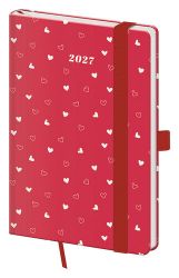 Diář 2027 týdenní kapesní Vario - Hearts s gumičkou Diář 2027 týdenní kapesní Vario - Hearts s gumičkou