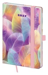 Kapesní diář 2027 A6 Vario Feathers s gumičkou