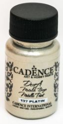 Metalická akrylová barva Cadence Dora Metalic - platinová / 50 ml - Barvy a tuše Metalická akrylová barva Cadence Dora Metalic - platinová / 50 ml