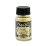 Metalická barva na textil Cadence Dora Textile - bílé zlato / 50 ml