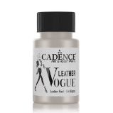 Metalická barva na kůži Cadence Leather Vogue, 50 ml - silver, stříbrná Metalická barva na kůži Cadence Leather Vogue, 50 ml - silver, stříbrná