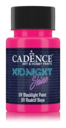 Svítící UV barva na textil Cadence Midnight Shine, 50 ml - magenta, magenta - Kreativní sady a materiály Svítící UV barva na textil Cadence Midnight Shine, 50 ml - magenta, magenta