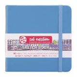 Skicák v pevné vazbě modrý (12x12cm, 140g/m2) - Skicáky Skicák v pevné vazbě modrý (12x12cm, 140g/m2)