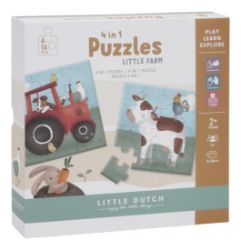 Puzzle 4v1 Farma - Dětské puzzle Puzzle 4v1 Farma