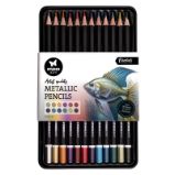 Metalické pastelky Studio Light, 12 ks