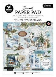 Kreativní blok Studio Light - Zimní krajinka - Papíry a čtvrtky Blok s papírovými výseky Studio Light "Winter Wonderland", A5, 20 l. - Zimní krajinka