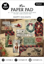 Mini kreativní blok Studio Light "Happy Holidays", A7, 24 l. - Santovy Vánoce - Kreativní sady a materiály Mini kreativní blok Studio Light "Happy Holidays", A7, 24 l. - Santovy Vánoce