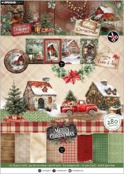 Kreativní blok s výseky Cottage Christmas A4 - Vánoce na chatě