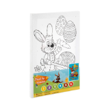 Malování na plátno Zajíc a kárka 30x20 cm - Kreativní sady a materiály Malování na plátno Zajíc a kárka 30x20 cm