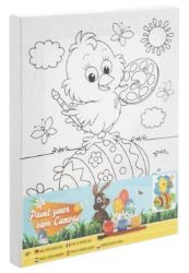 Malování na plátno, akrylové barvy - Kuřátko - Kreativní sady a materiály Malování na plátno, akrylové barvy - Kuřátko