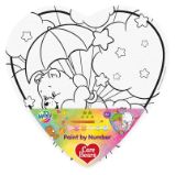 Malování na plátno Srdce - Medvěd, deštník - Kreativní sady a materiály Malování na plátno Srdce - Medvěd, deštník