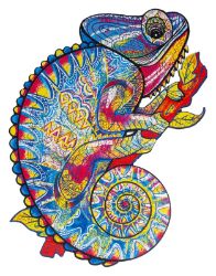 Dřevěné puzzle - Chameleon Dřevěné puzzle - Chameleon