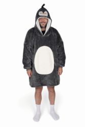 Cozy Noxxiez hřejivá televizní mikinová deka s kapucí pro teenagery a dospělé - Tučňák - Oblečení Cozy Noxxiez hřejivá televizní mikinová deka s kapucí pro teenagery a dospělé - Tučňák