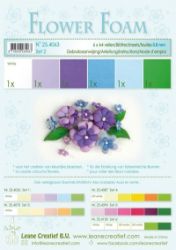 Flower Foam Speciální pěnová guma A4 - modrofialové barvy 6 ks - Pěnovka a filc Flower Foam Speciální pěnová guma A4 - modrofialové barvy 6 ks