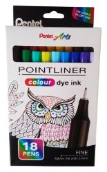 Liner Pentel Pointliner 0.4mm sada 12+6ks - Papírnictví Liner Pentel Pointliner 0.4mm sada 12+6ks