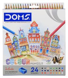Dřevěné pastelky šestihranné s ořezávátkem (24 ks) - Pastelky Dřevěné pastelky šestihranné s ořezávátkem (24 ks)