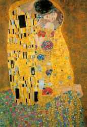 Puzzle Klimt: Polibek 1000 dílků (Metalické) - 3D a 4D puzzle Metalické puzzle Piatnik - Klimt polibek 1000 dílků
