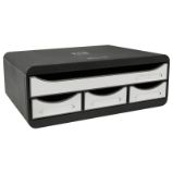 Exacompta Zásuvkový box 4 zásuvky nízké - černo-bílý Exacompta Zásuvkový box 4 zásuvky nízké - černo-bílý