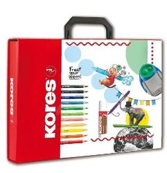 Kores set školních potřeb v kufříku - Výtvarné potřeby Kores set školních potřeb v kufříku