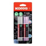 Kores lepicí tyčinka 20 g - Metalický design 2 ks - Korekční a lepicí potřeby Kores lepicí tyčinka 20 g - Metalický design 2 ks