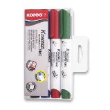 Kores K-MARKER Popisovač na bílé tabule a flip charty, kulatý hrot 3 mm, mix 4 barev - Zvýrazňovače, popisovače Kores K-MARKER Popisovač na bílé tabule a flip charty, kulatý hrot 3 mm, mix 4 barev