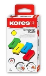 Kores Magnetická stírací houbička na bílé tabule - mix barev - Magnety Kores Magnetická stírací houbička na bílé tabule, mix barev