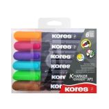 Kores K-MARKER Permanentní popisovač, kulatý hrot 3 mm, mix 6 barev - Zvýrazňovače, popisovače Kores K-MARKER Permanentní popisovač, kulatý hrot 3 mm, mix 6 barev