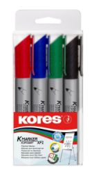 Kores popisovač K-MARKER na flipcharty, kulatý hrot, mix 4 barev Kores popisovač K-MARKER na flipcharty, kulatý hrot, mix 4 barev
