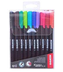 Kores K-MARKER Permanentní popisovač, tenký hrot M, 10 ks sada Kores K-MARKER Permanentní popisovač, tenký hrot M, 10 ks sada
