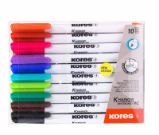 Kores K-MARKER Popisovač na bílé tabule, tenký hrot, 10 ks sada - Zvýrazňovače, popisovače Kores K-MARKER Popisovač na bílé tabule, tenký hrot, 10 ks sada