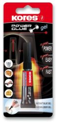 Vteřinové lepidlo Kores Power Glue Gel 3 g Vteřinové lepidlo Kores Power Glue Gel 3 g