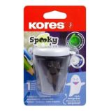 Kores SPOOKY dvojité ořezávátko se zásobníkem - svítící ve tvaru ducha - Ořezávatka do školy Kores SPOOKY dvojité ořezávátko se zásobníkem - svítící ve tvaru ducha