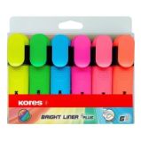 Kores BRIGHT LINER zvýrazňovač sada 6 barev Kores BRIGHT LINER zvýrazňovač sada 6 barev