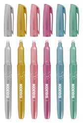 Zvýrazňovače třpitivé Glitter Text Marker 6ks - Zvýrazňovače a popisovače do školy Zvýrazňovače třpitivé Glitter Text Marker 6ks