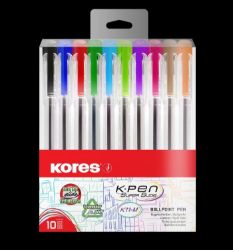 Kores Pen K11 kuličkové pero sada 10 barev Kores Pen K11 kuličkové pero sada 10 barev