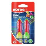 Kores Pryž TRINO trojhranná, barevný mix 2 ks - Gumy a ořezávátka Kores Pryž TRINO trojhranná, barevný mix 2 ks