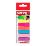 Kores Neonové záložky Index Strips na pravítku 45x12 mm 8 barev - Drobné kancelářské potřeby Kores Neonové záložky Index Strips na pravítku 45x12 mm 8 barev