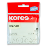 Kores Transparentní samolepicí bloček 75x75 mm - Drobné kancelářské potřeby Kores Transparentní samolepicí bloček 75x75 mm